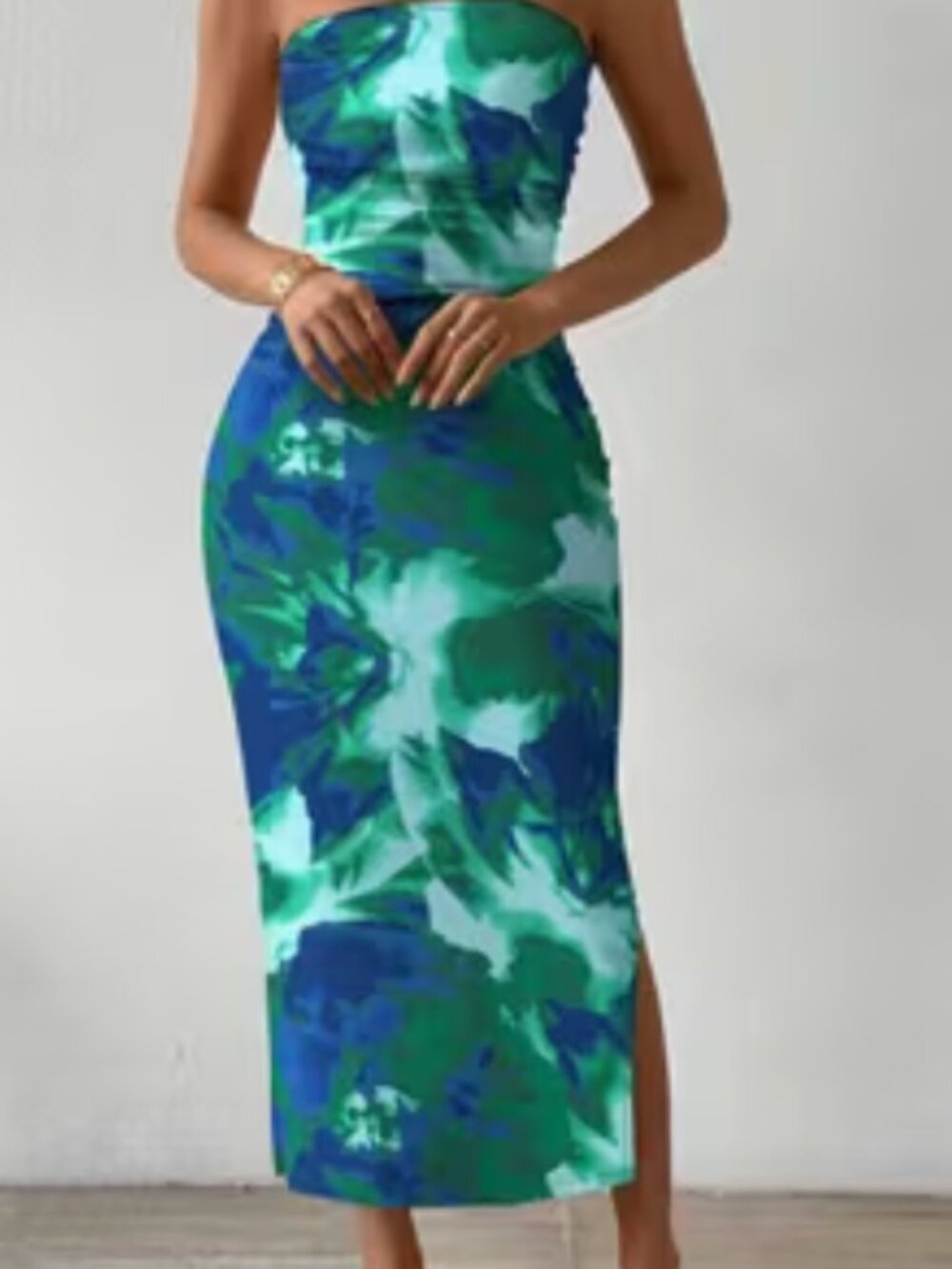 Temu Stretchy Print Tube Dress - Never Worn